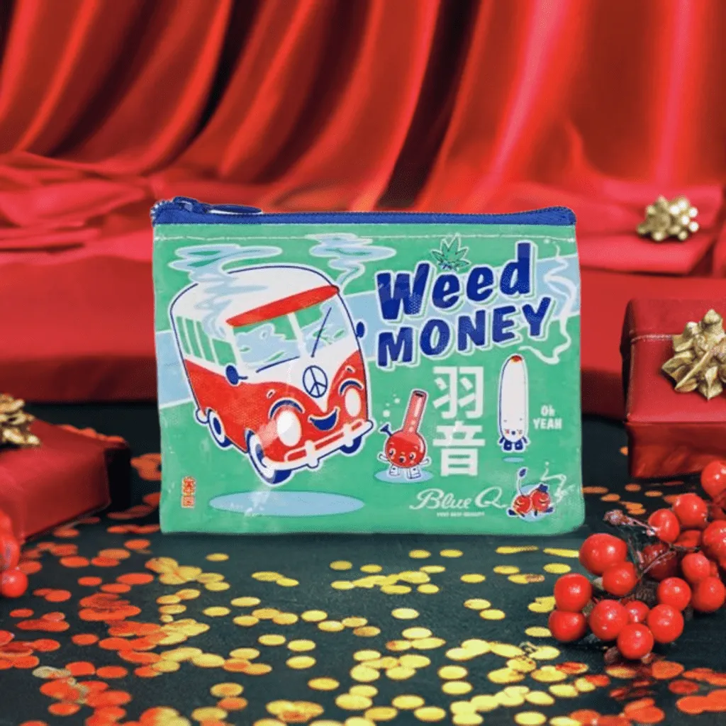 Blue Q Weed Money Coin Purse